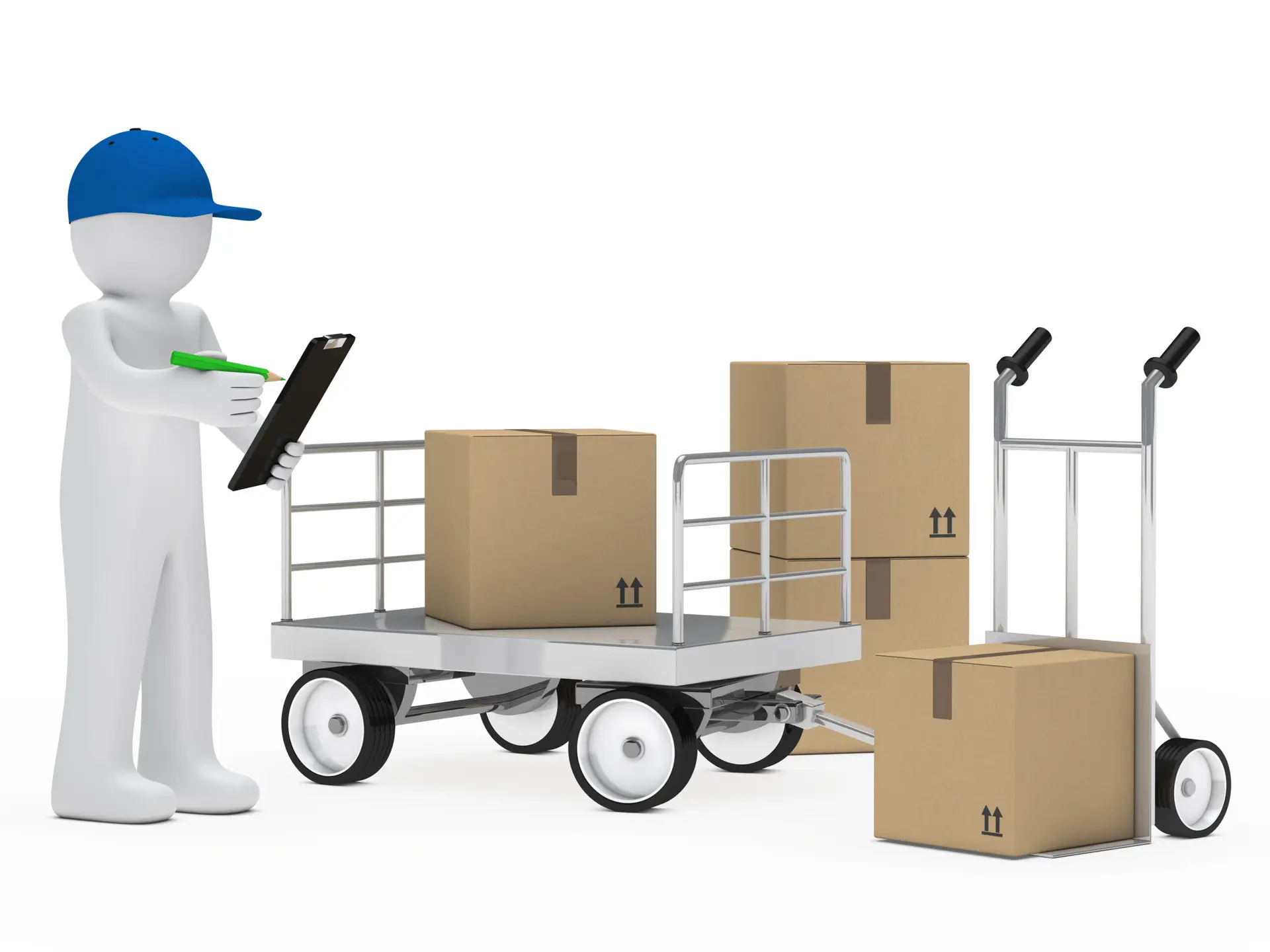 deliveryman-checking-his phone for product shipping